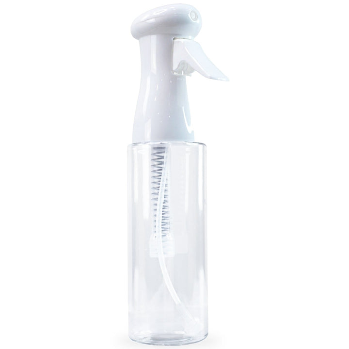 Keen Essentials Continuous Mist Spray Bottle For Hair, 12.2 Oz (Black, White and Clear Bottle)