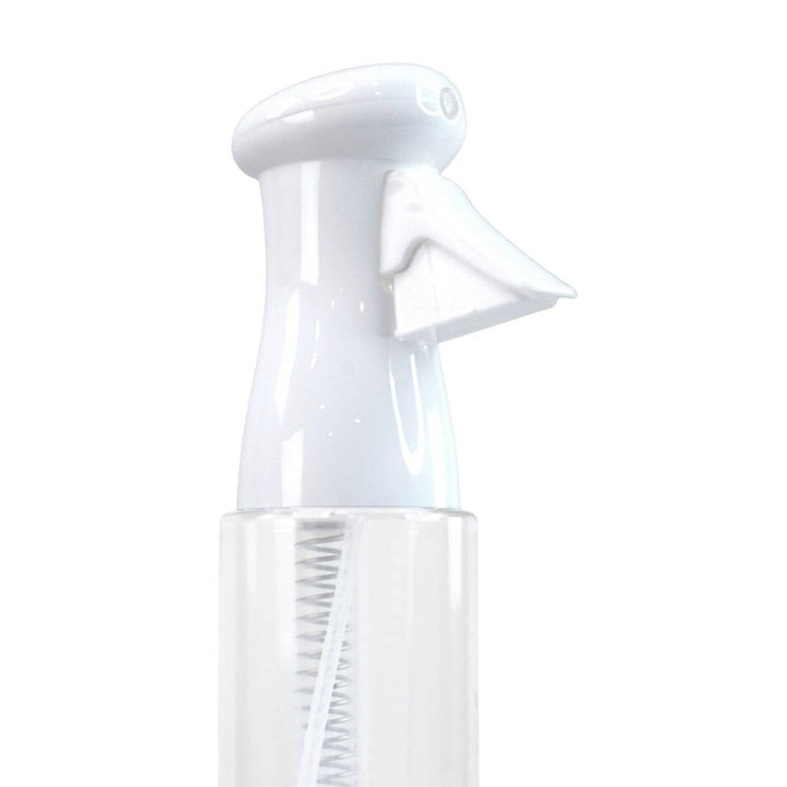 Keen Essentials Continuous Mist Spray Bottle For Hair, 12.2 Oz (Black, White and Clear Bottle)