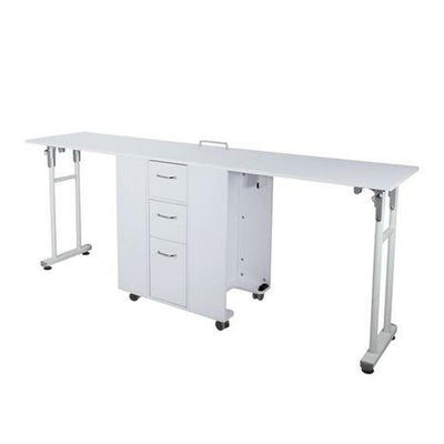 Beauty-Ace Mesa Folding Extended Manicure Station (White) FF-DPI-NTBL-3903-WHT