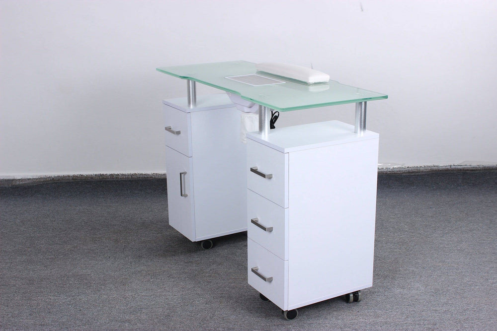 Mesa de manicura Glasgow con ventilador