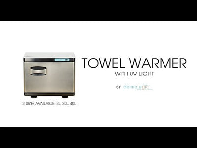 Calentador de toallas DERMALOGIC de grano de madera con esterilizador UV 20L