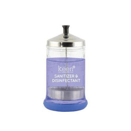 Keen Essentials Sanitizer & Disinfectant Glass Manicure Table Jar - Large 21 oz JUN-KGJR-025
