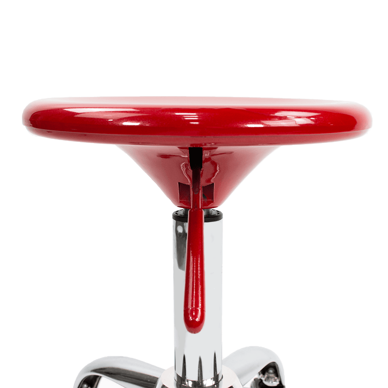 ShopSalonCity RUBY Red Adjustable Rolling Swivel Salon Stool TST-RUBY-4325