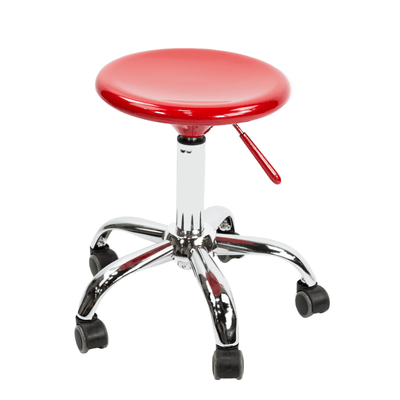 ShopSalonCity RUBY Red Adjustable Rolling Swivel Salon Stool TST-RUBY-4325