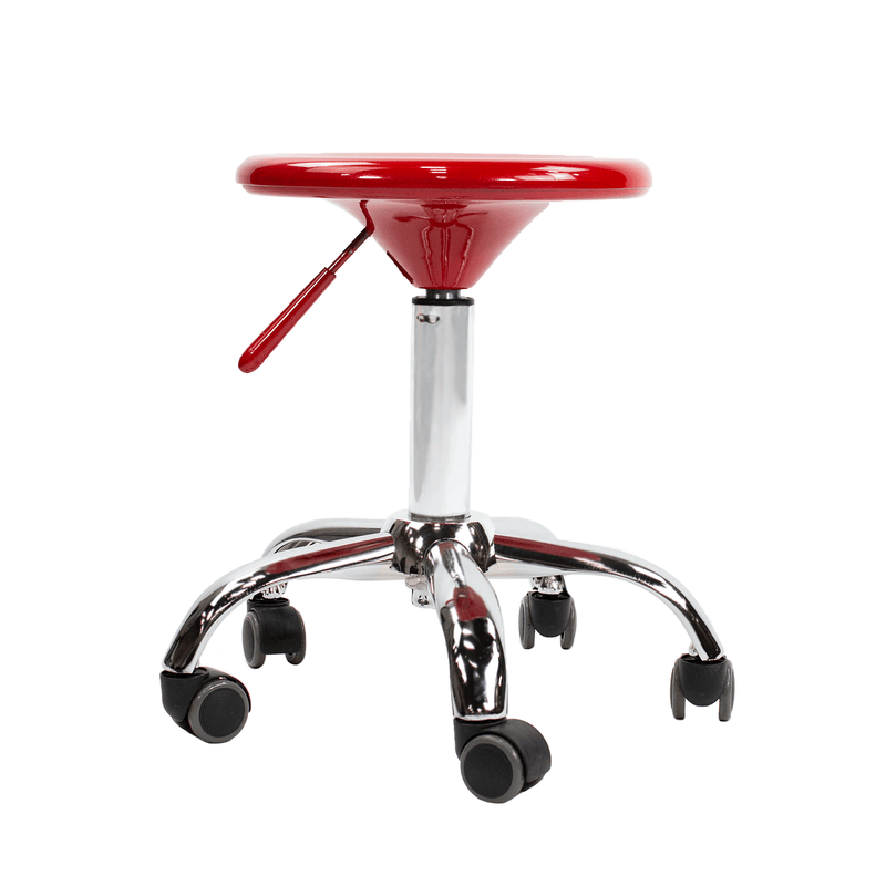 ShopSalonCity RUBY Red Adjustable Rolling Swivel Salon Stool TST-RUBY-4325