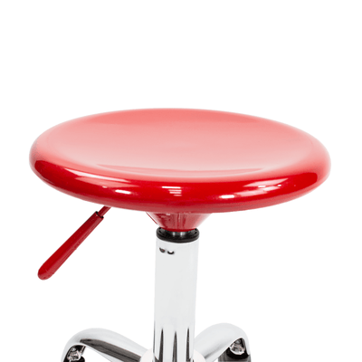 ShopSalonCity RUBY Red Adjustable Rolling Swivel Salon Stool TST-RUBY-4325
